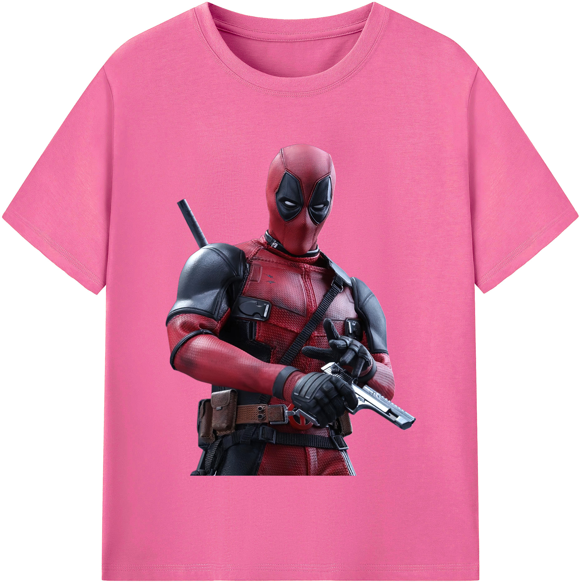 （画像用） Deadpool デッドプール レディースカジュアルプリントTシャツ（綿100％）